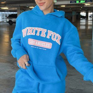 White Fox Varsity Vibes Hoodie (NWT) Size M/L